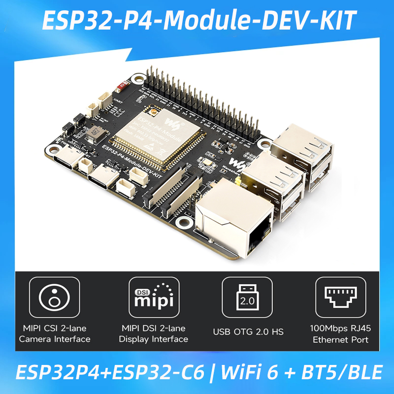 Esp32 P4 - Placa de desenvolvimento ESP32-P4 + ESP32-C6,