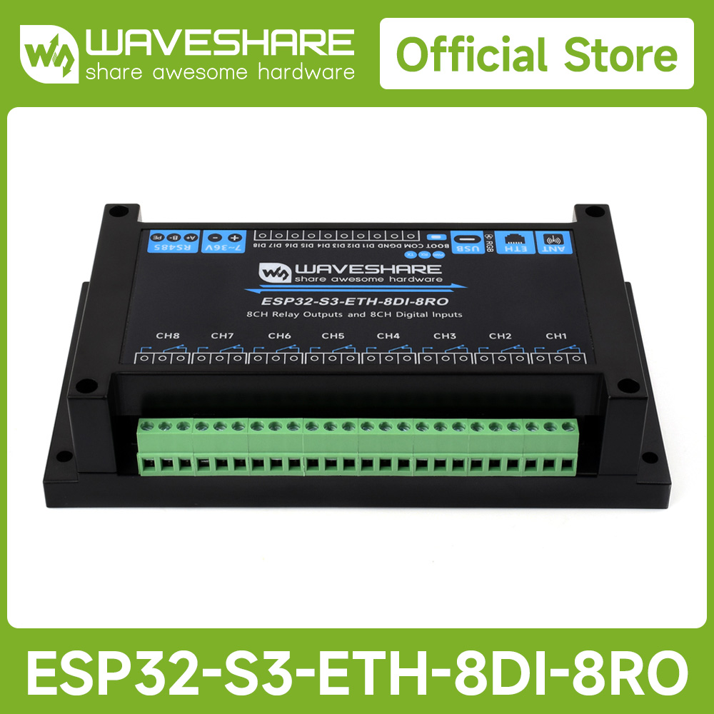 Waveshare industrial 8 canais  - Esp32 S3 avaliação e preço