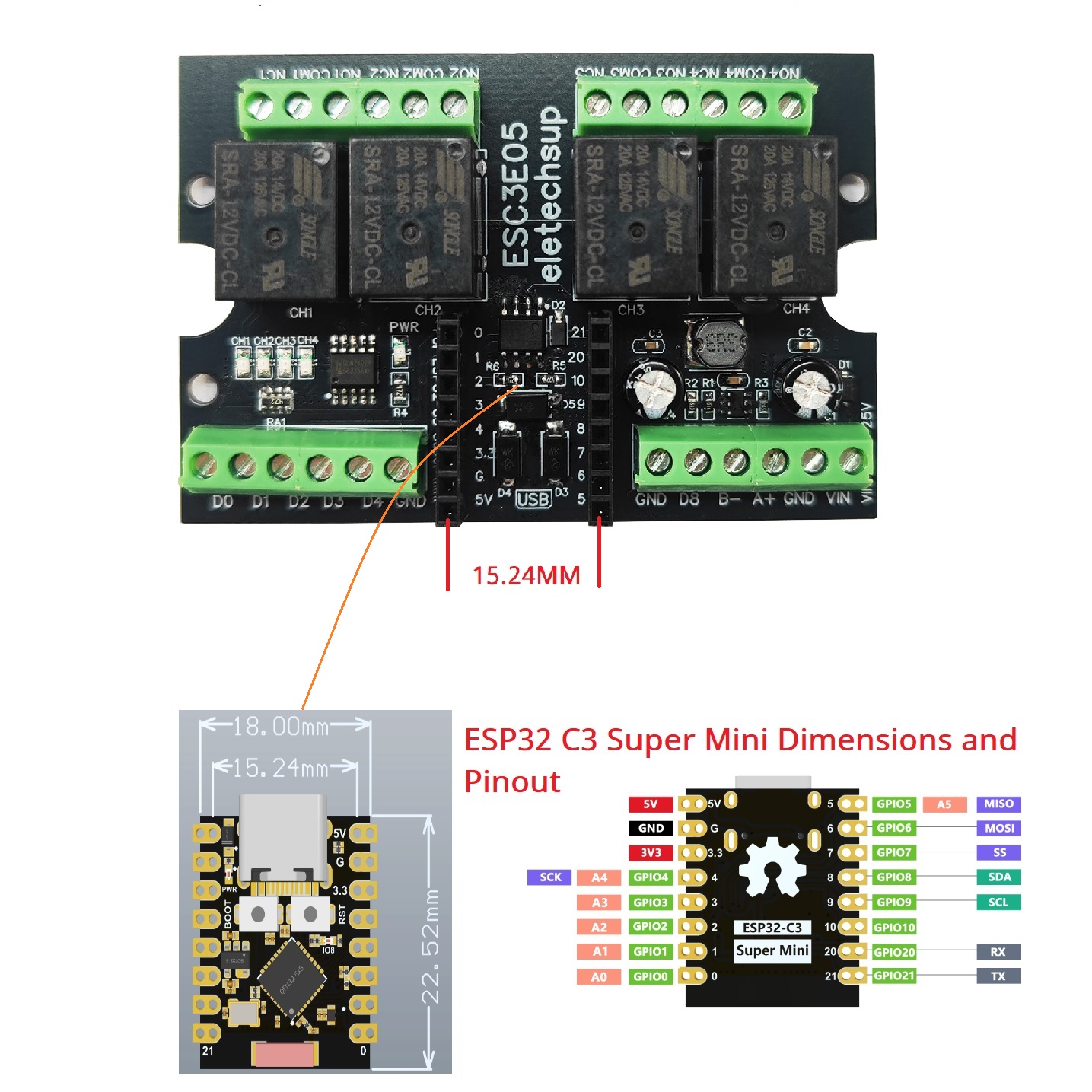 Placa de Relé Industrial ESC3B - Espressif Esp32 avaliação e preço