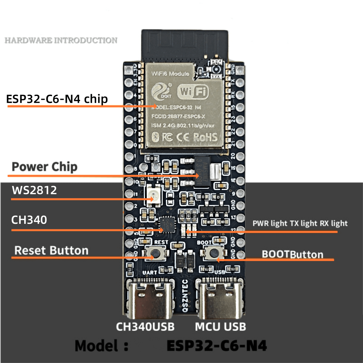ESP32-C6-DevKitC-1 ESP32-C6 Co - Esp32 S2 avaliação e preço
