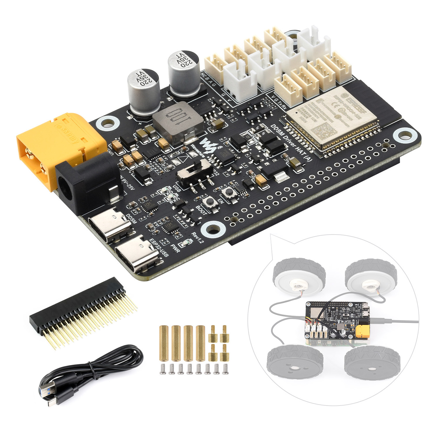 Placa de driver de servo motor - Esp32 Uart Module avaliação e preço